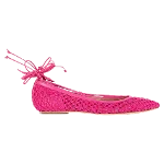 Pink Leather Casadei Flats