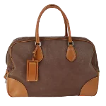 Brown Canvas Prada Bowling Bag