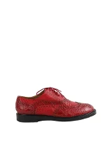Red Leather Fratelli Rossetti Flats