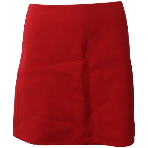 Red Wool Theory Skirt