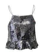 Silver Polyester Ganni Top