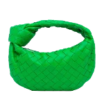 Green Leather Bottega Veneta Mini Jodie 