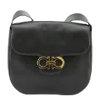 Black Leather Salvatore Ferragamo Crossbody Bag