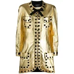 Gold Leather Chanel Jacket