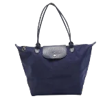 Blue Leather Longchamp Tote