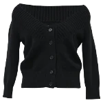 Black Wool Alexander McQueen Cardigan