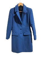 Blue Wool Versace Coat
