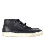 Black Leather Lanvin Sneakers