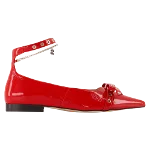 Red Plastic Ganni Flats