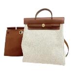 Beige Canvas Hermès Herbab