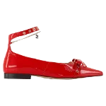 Red Plastic Ganni Flats