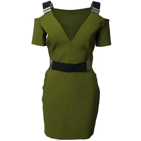 Green Fabric Mugler Dress