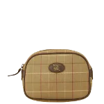 Brown Canvas Burberry Pouch