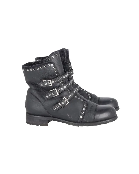 Black Leather Jimmy Choo Boots