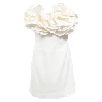 White Silk Carolina Herrera Dress