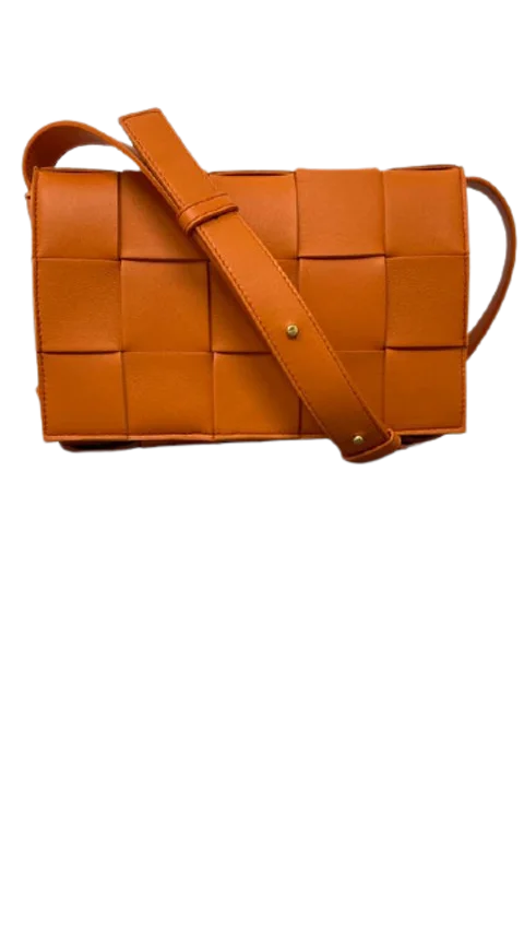 Orange Leather Bottega Veneta Crossbody Bag