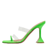 Green Leather Amina Muaddi Sandals