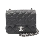 Black Leather Chanel Flap Bag