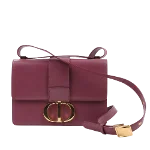 Burgundy Leather Dior Shoulder Bag