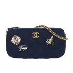 Blue Cotton Chanel Case