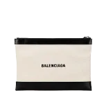 Beige Canvas Balenciaga Clutch