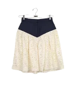 White Fabric Louis Vuitton Skirt