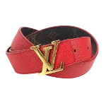 Red Cotton Louis Vuitton Belt