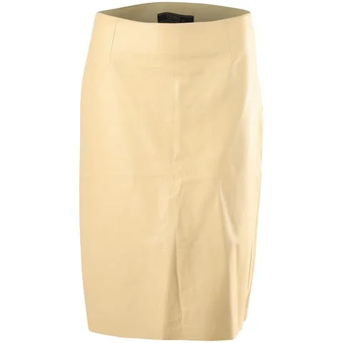 Yellow Leather Prada Skirt
