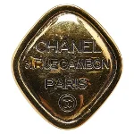 Gold Fabric Chanel Brooch