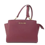 Burgundy Leather Michael Kors Shoulder Bag