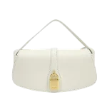 White Leather Celine Clutch