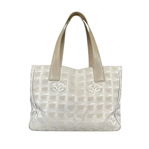 Beige Fabric Chanel Tote