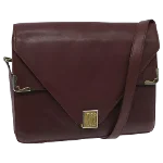 Burgundy Leather Cartier Shoulder Bag