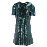 Green Nylon Staud Dress