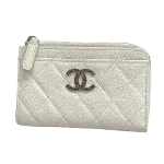 White Leather Chanel Wallet