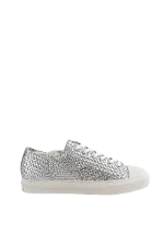 Silver Leather Stuart Weitzman Sneakers