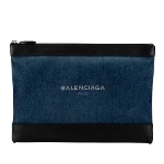 Black Denim Balenciaga Clutch