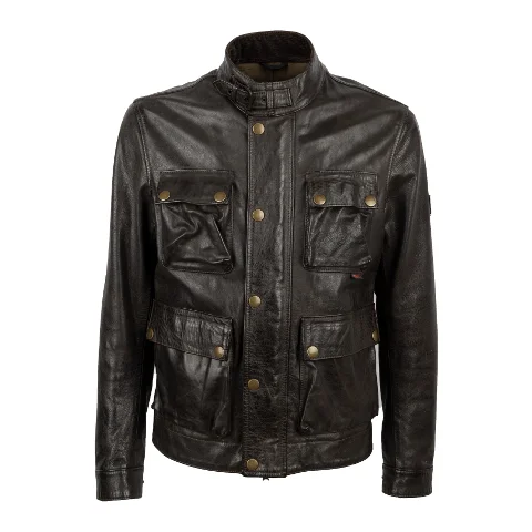 Black Leather Belstaff Jacket