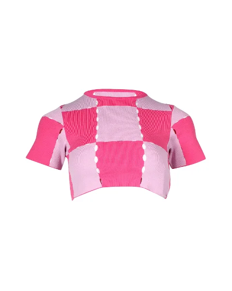 Pink Cotton Jacquemus Top