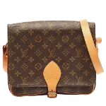 Brown Coated canvas Louis Vuitton Cartouchiere