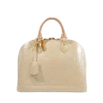 Beige Leather Louis Vuitton Alma