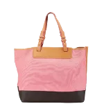 Pink Canvas Bally Tote