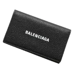 Black Leather Balenciaga Key Holder