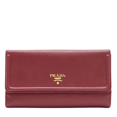 Red Leather Prada Wallet