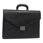 Black Leather Burberry Briefcase