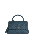 Blue Leather Chanel Trendy CC