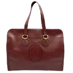 Red Leather Cartier Tote