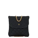 Black Canvas Chanel Crossbody Bag