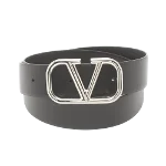 Black Leather Valentino Belt