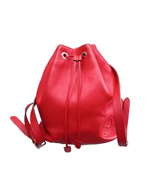 Red Leather Gucci Backpack